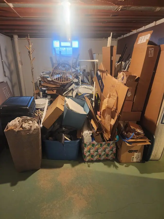 Roll-off dumpster container at job site for Roll Off Dumpster Rental in Deer Park